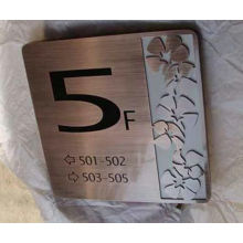Stainless Steel Etched Plaque for Public Information Directional Sign
